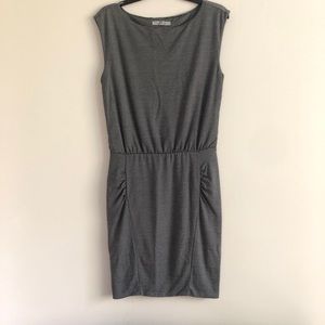 Athleta Black and Gray Sleeveless Fitted Dress